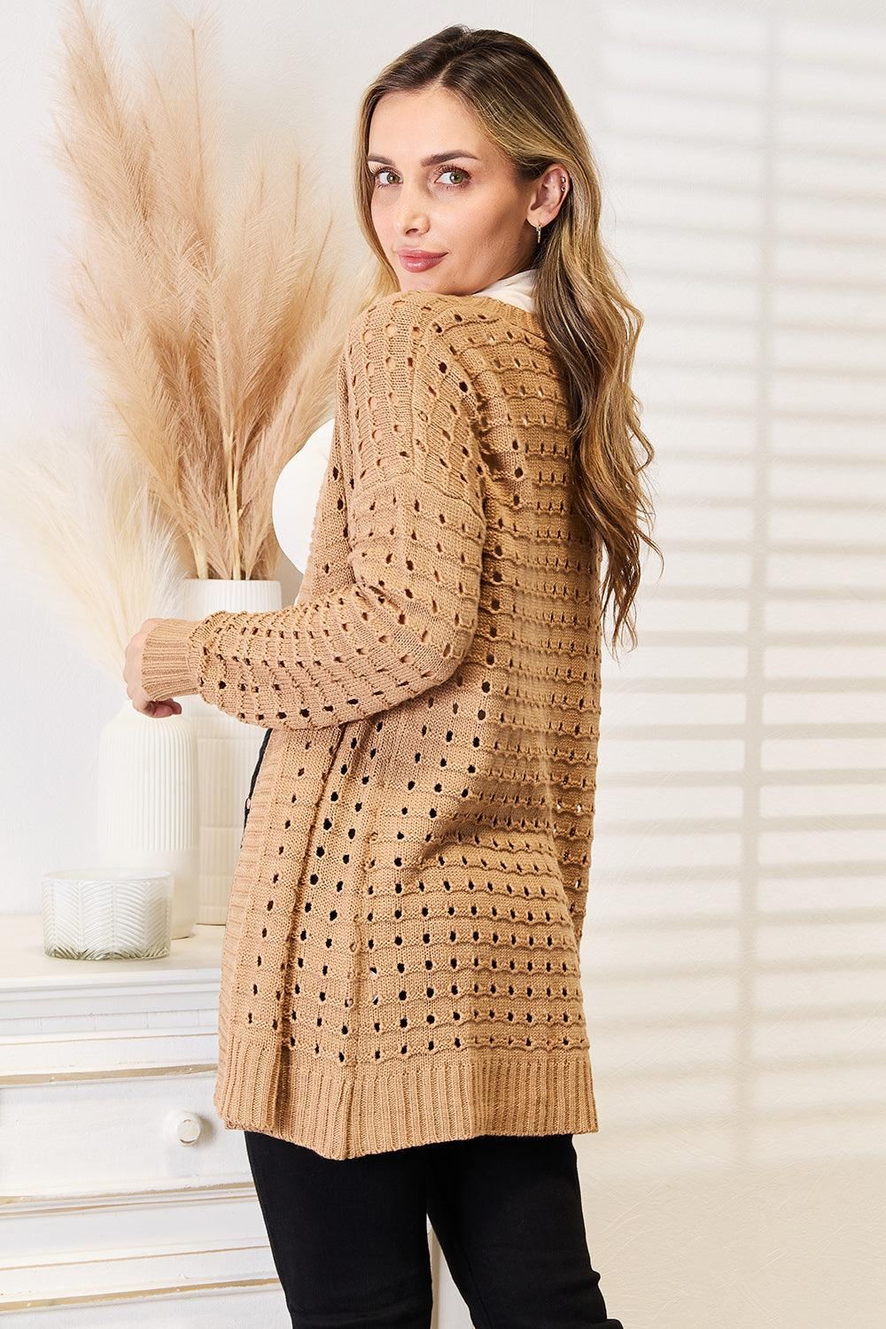 Brown Knit Cardigan - Inspired Eye Boutique