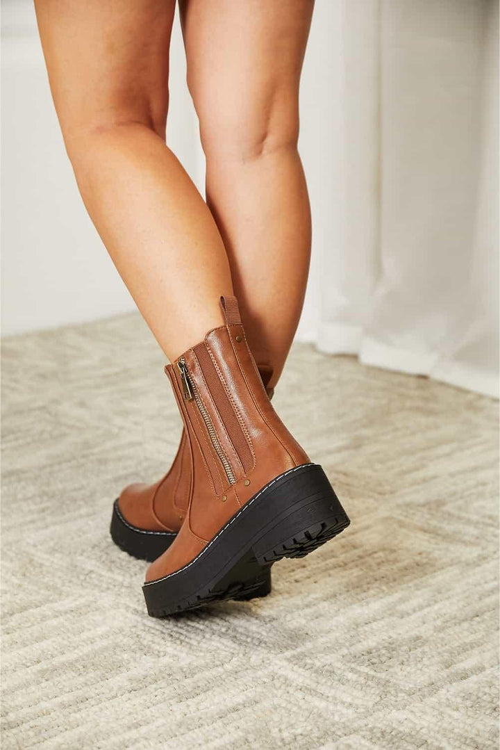 Brown Platform Boots Women - Inspired Eye Boutique