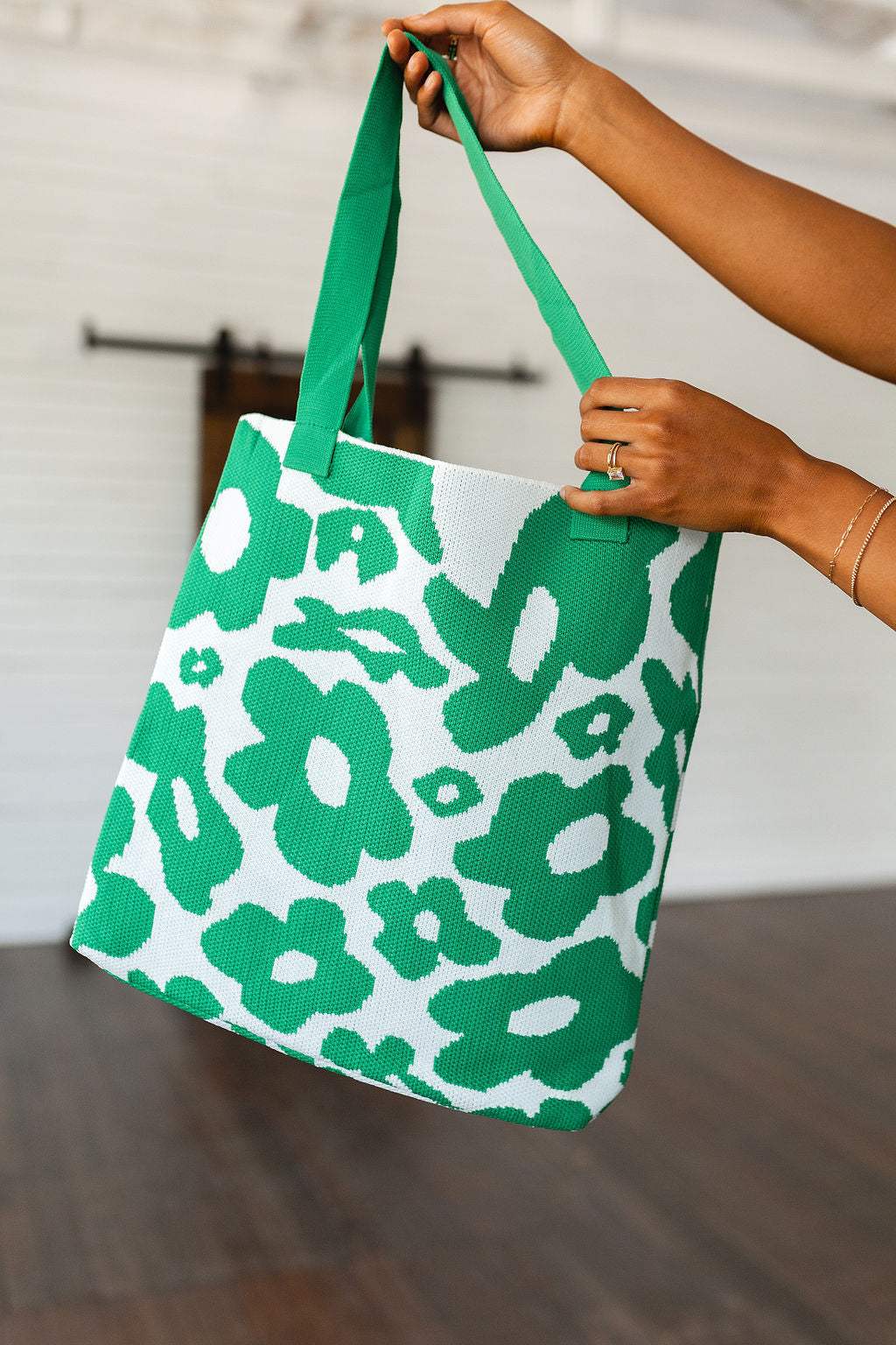 Daisy Tote Bag - Green - Inspired Eye Boutique