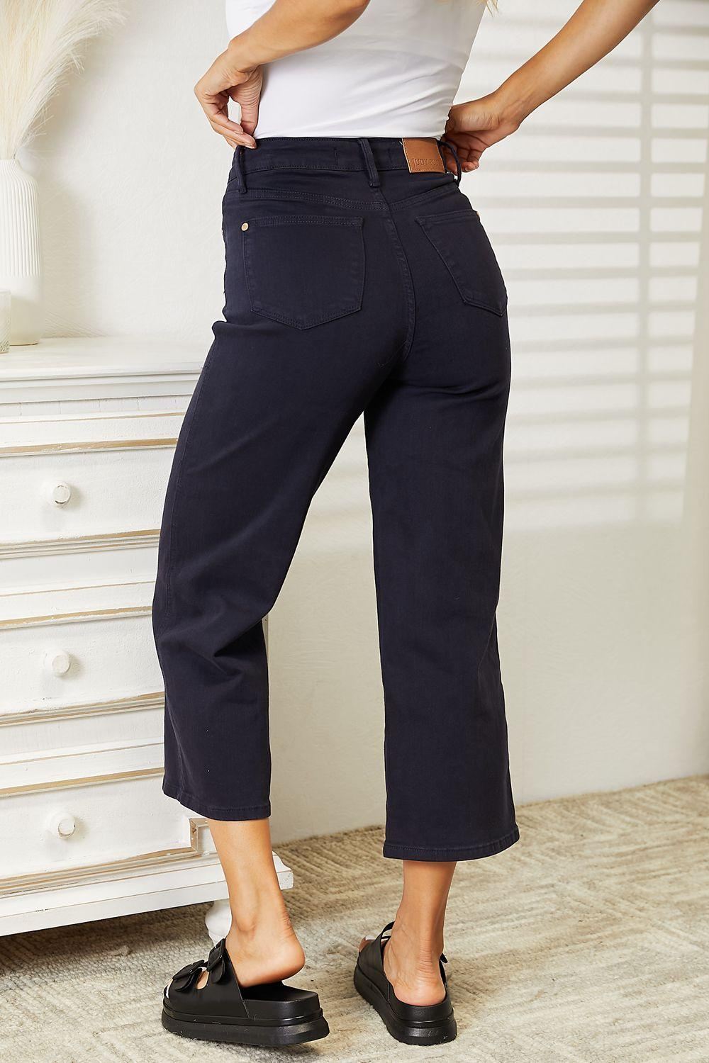 Judy Blue Wide Leg Cropped Jeans - Inspired Eye Boutique
