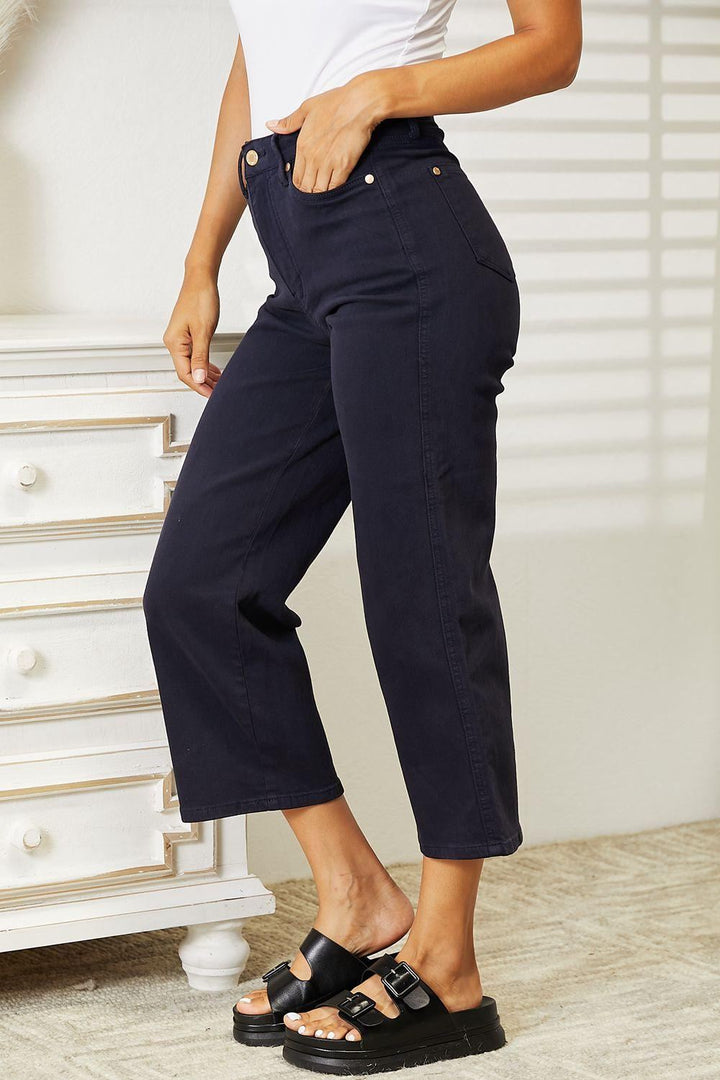 Judy Blue Wide Leg Cropped Jeans - Inspired Eye Boutique