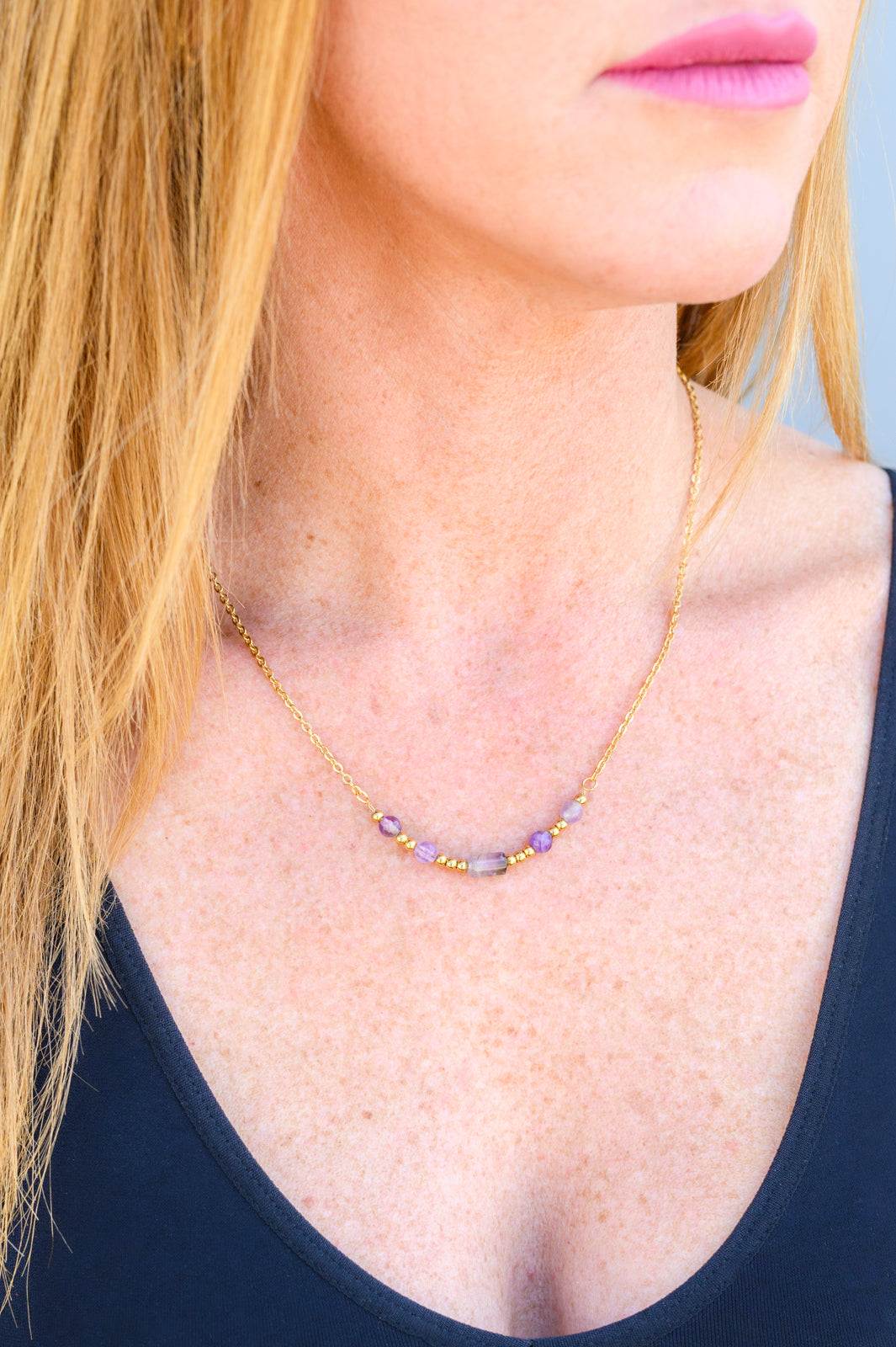 Lavender Beaded Necklace - Inspired Eye Boutique