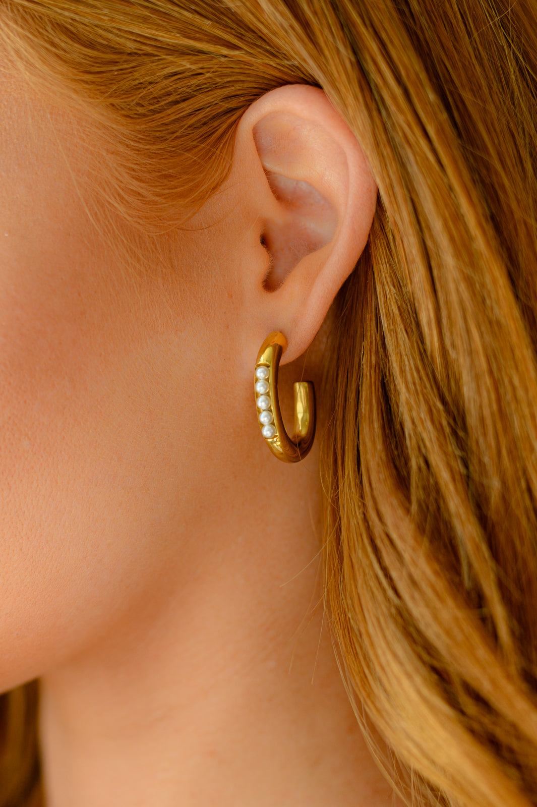Pearls In Line Earrings - Inspired Eye Boutique