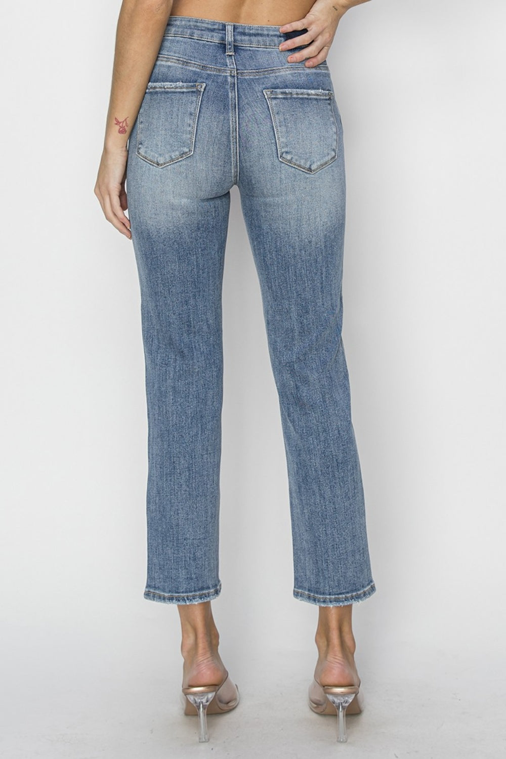 RISEN High Rise Cropped Jeans - Inspired Eye Boutique