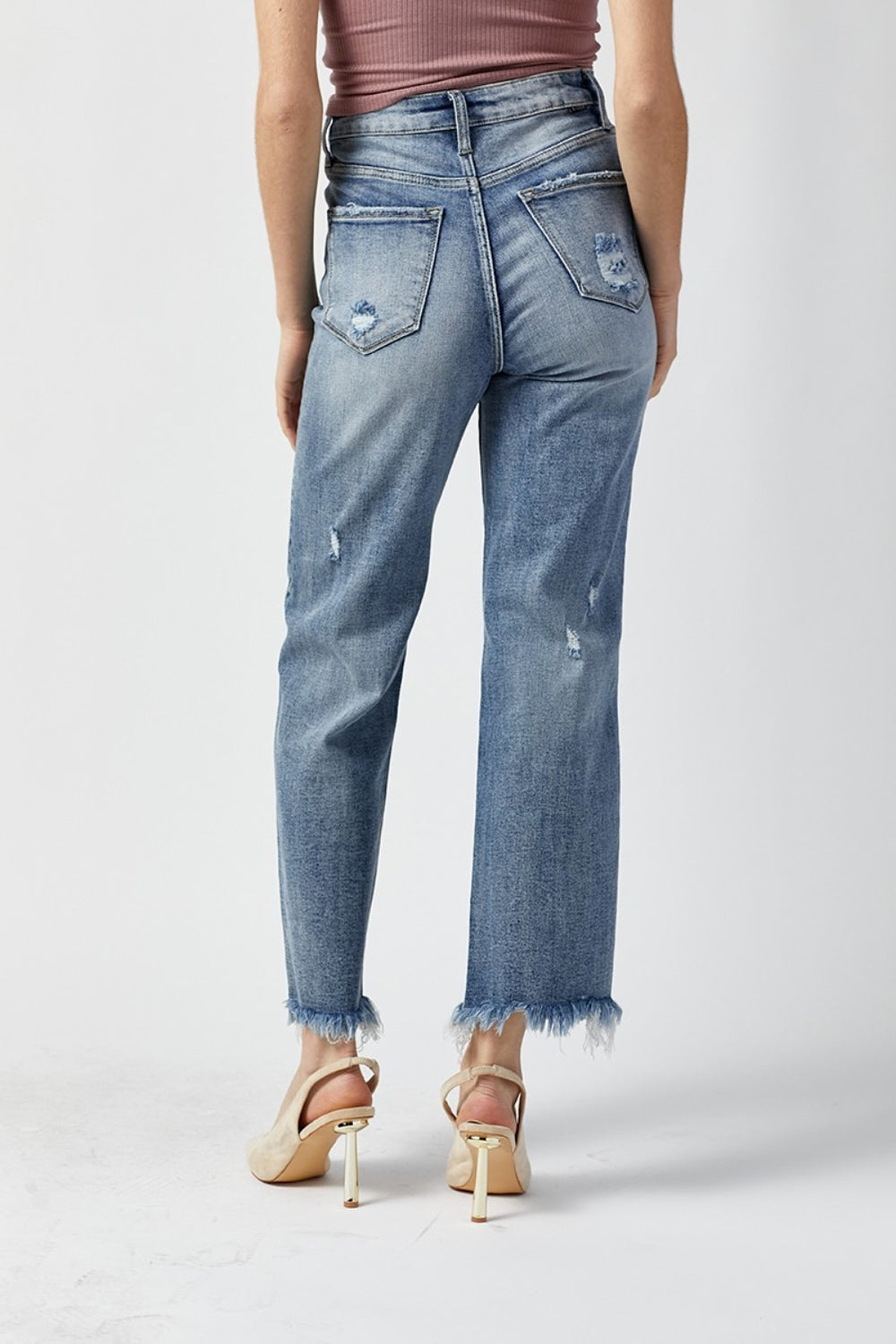 RISEN Straight Leg Cropped Jeans - Inspired Eye Boutique