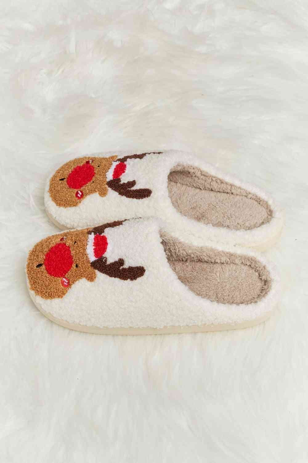 Rudolph Plus Faux Fur Slide Slippers - Inspired Eye Boutique