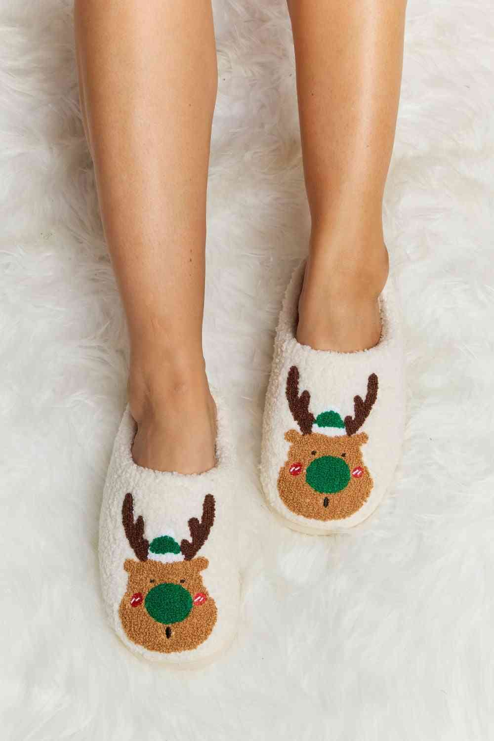 Rudolph Plus Faux Fur Slide Slippers - Inspired Eye Boutique