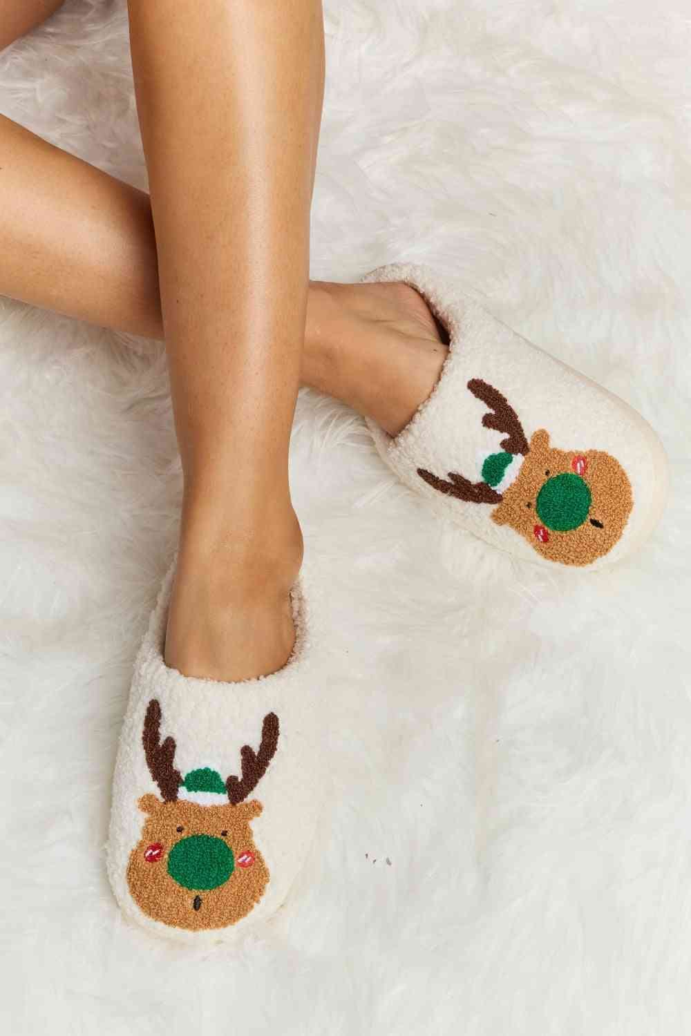 Rudolph Plus Faux Fur Slide Slippers - Inspired Eye Boutique