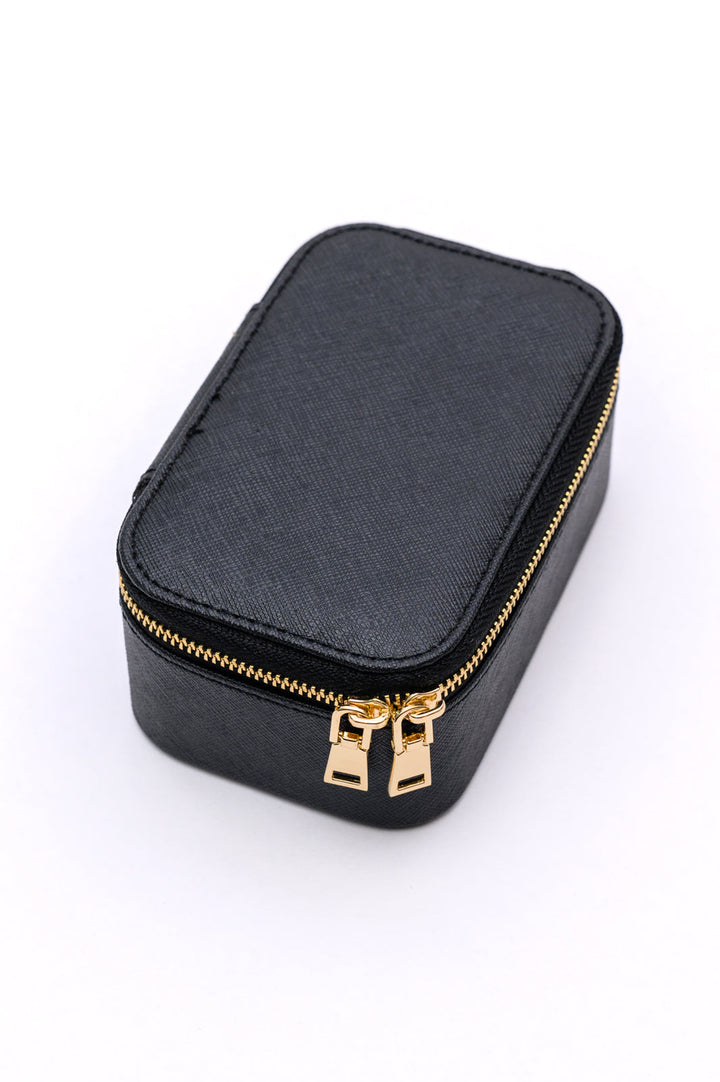 Small Travel Jewelry Case - Black