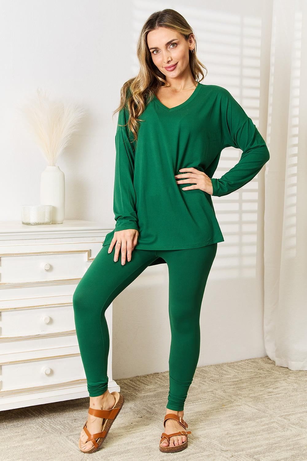 Zenana - Legging Set - Green - Inspired Eye Boutique